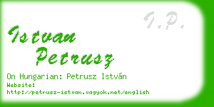istvan petrusz business card